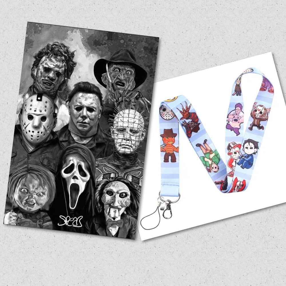 $1 SCARY MOVIE LANYARD. NEW. $1 WITH ANY $10 ORDER OR MORE - Picture 1 of 12